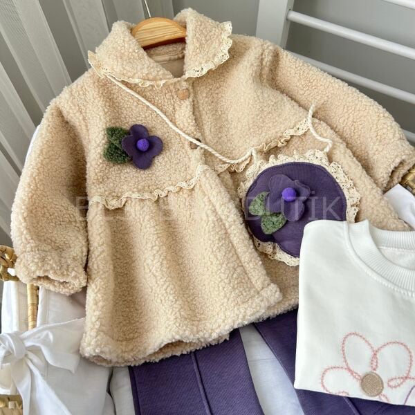 Flowers Çantalı Yumoş Montlu Şardonlu 4’LÜ Takım 12 AY