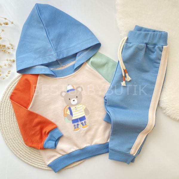 DANİEL BEAR BASKI DETAYLI KAPŞONLU 2’Lİ TAKIM