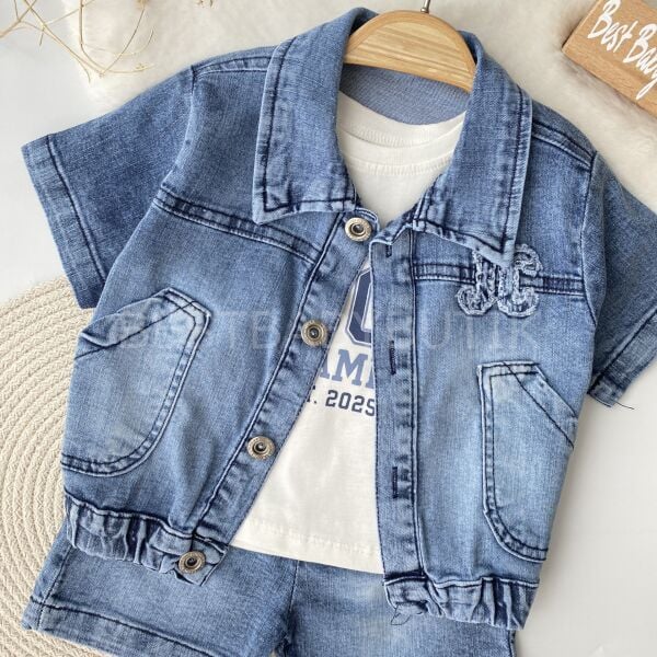 Oversize Kot Ceketli Şortlu 3’Lü Takım 18-24 AY
