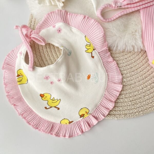 Civcivli Fırfırlı 5 Parça Hastane Çıkışı Takımı