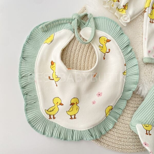 Civcivli Fırfırlı 5 Parça Hastane Çıkışı Takımı