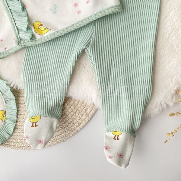 Civcivli Fırfırlı 5 Parça Hastane Çıkışı Takımı