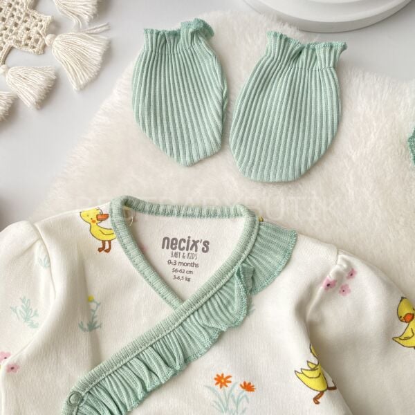 Civcivli Fırfırlı 5 Parça Hastane Çıkışı Takımı