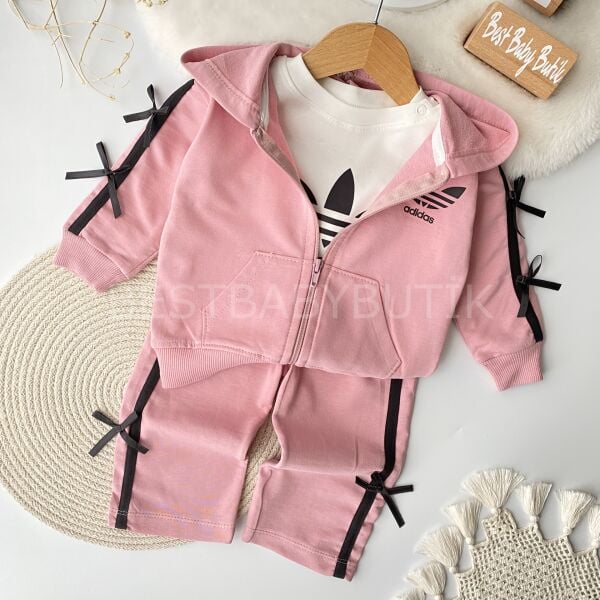 Adidas Baskılı Kurdaleli 3’Lü Eşofman Takımı