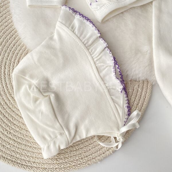 Lavanta Buketi Oyalı 5 Parça Hastane Çıkışı Takımı