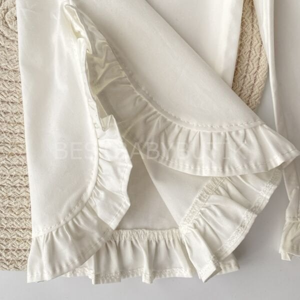 Eftelya Çıtır Çiçekli Müslin Gömlek ve Yandan Fırfırlı Bol Paça Takım