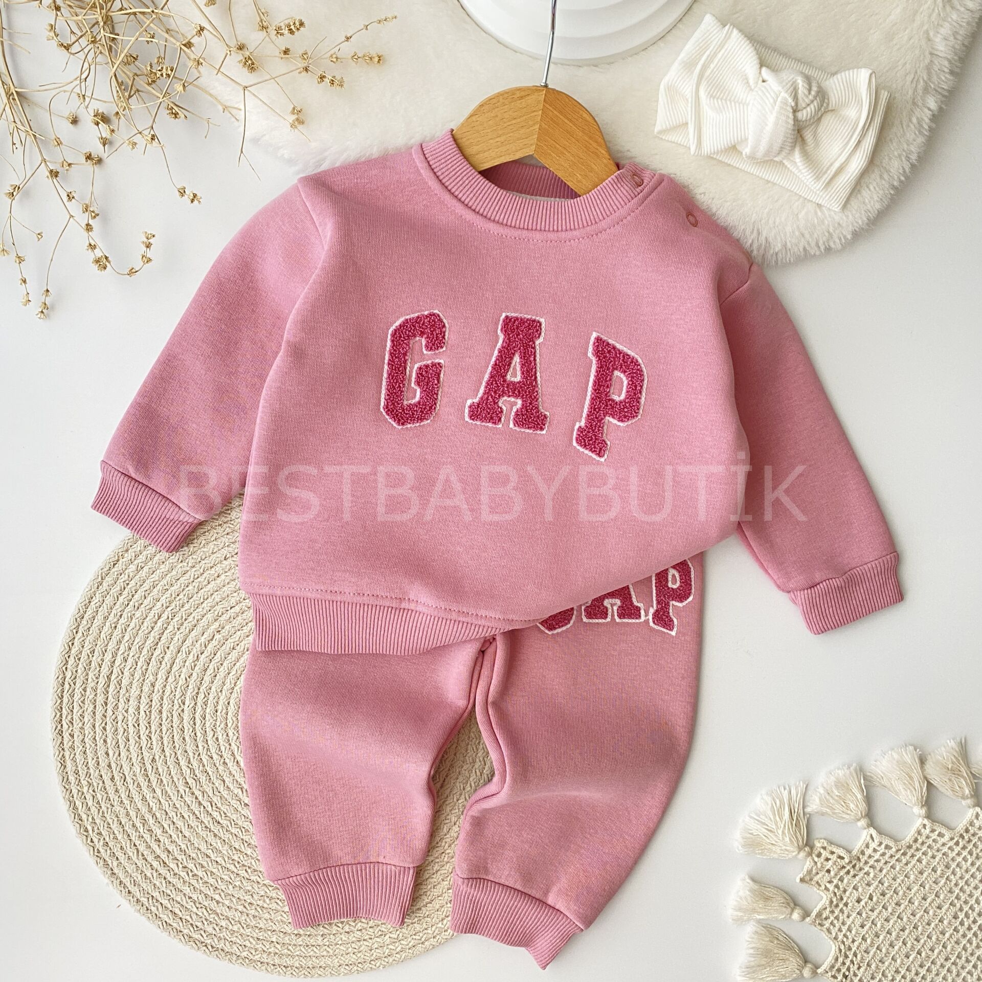 GAP Yazı Detaylı Şardonlu 2’Li Takım