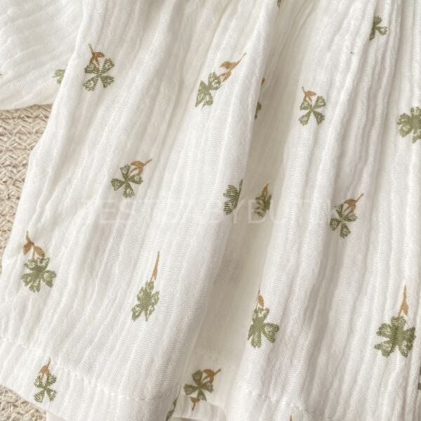 Eftelya Çıtır Çiçekli Müslin Gömlek ve Yandan Fırfırlı Bol Paça Takım 12-18 AY