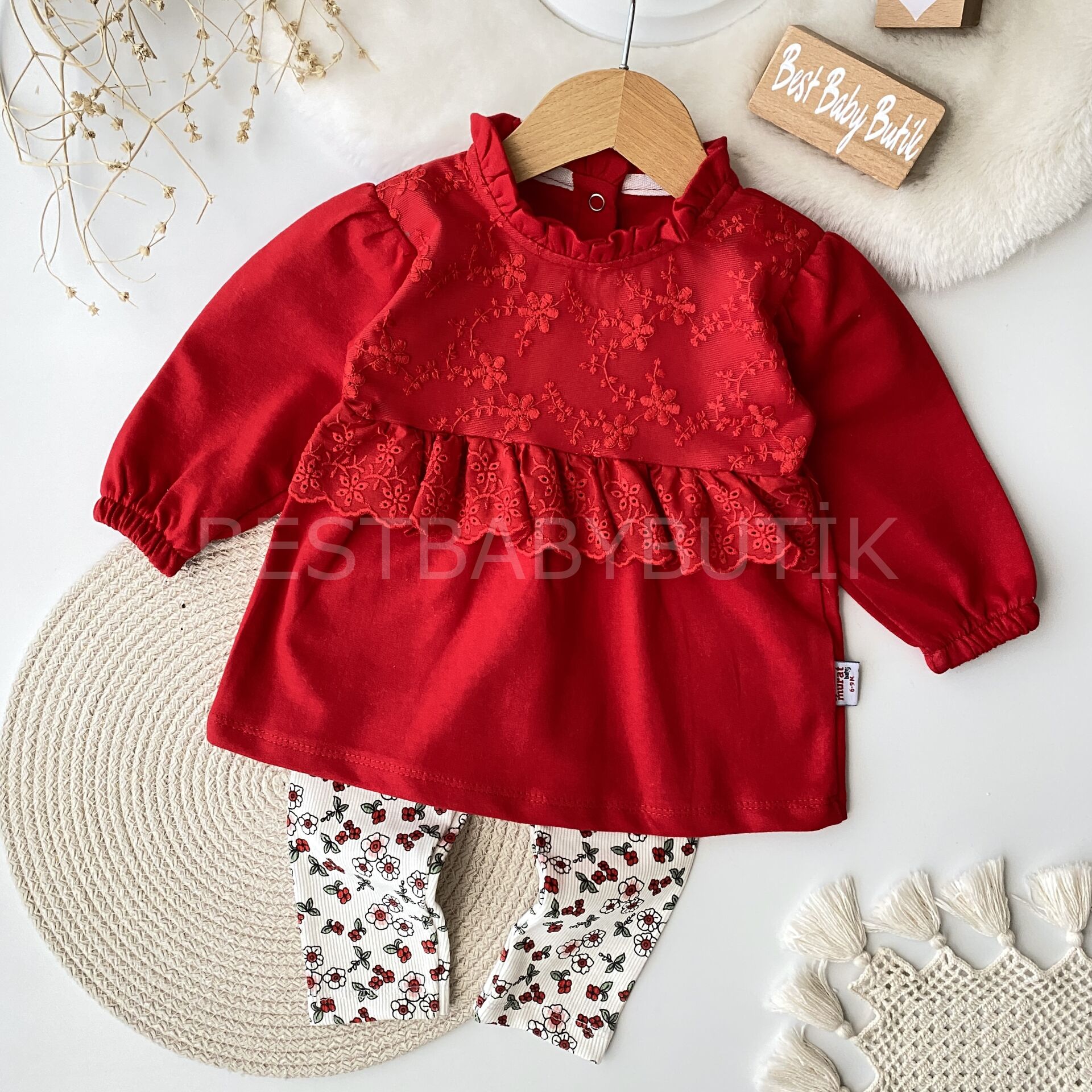 Çiçekli Fisto Detaylı Robalı 2’Li Takım