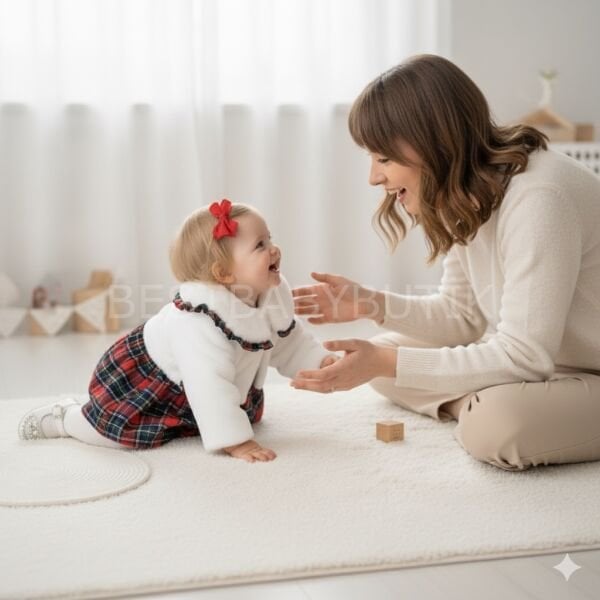 Peluş Kürk Hırkalı Ekose Elbise