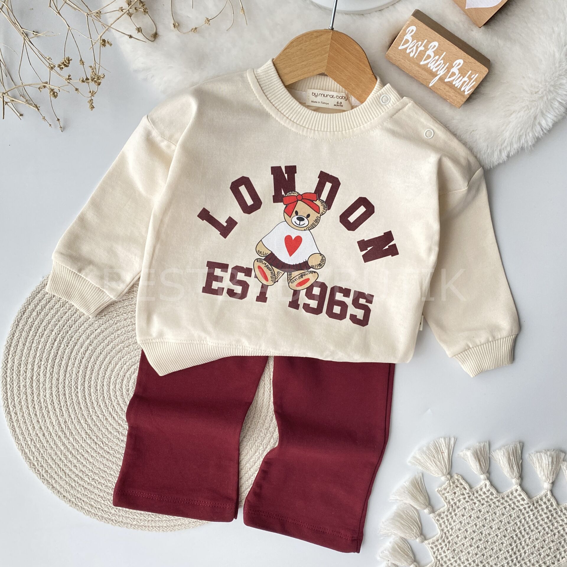 London Ayıcık Baskılı 2’Li Takım 6-9 AY