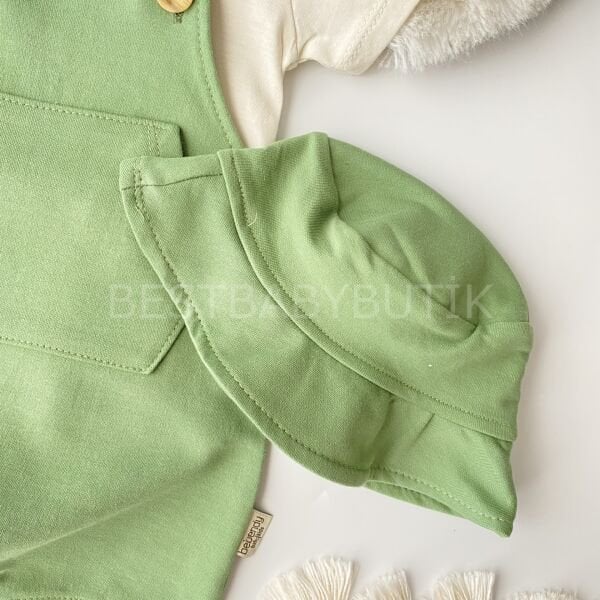 Şapkalı 3’Lü Salopet Tulum Seti 3-6 AY