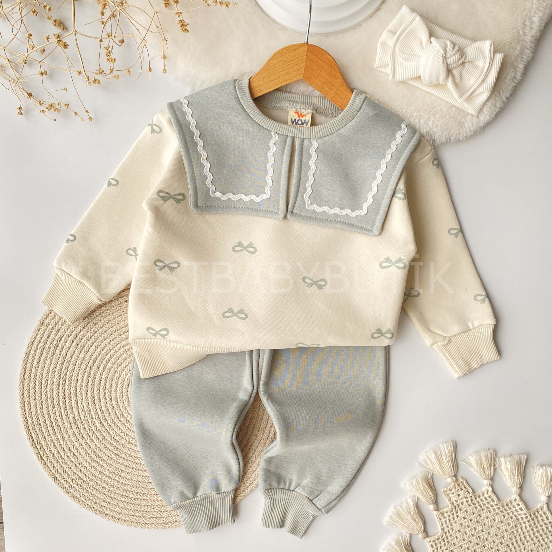 Kurdale Baskılı Kare Yakalı Şardonlu 2’Li Takım 4 YAŞ