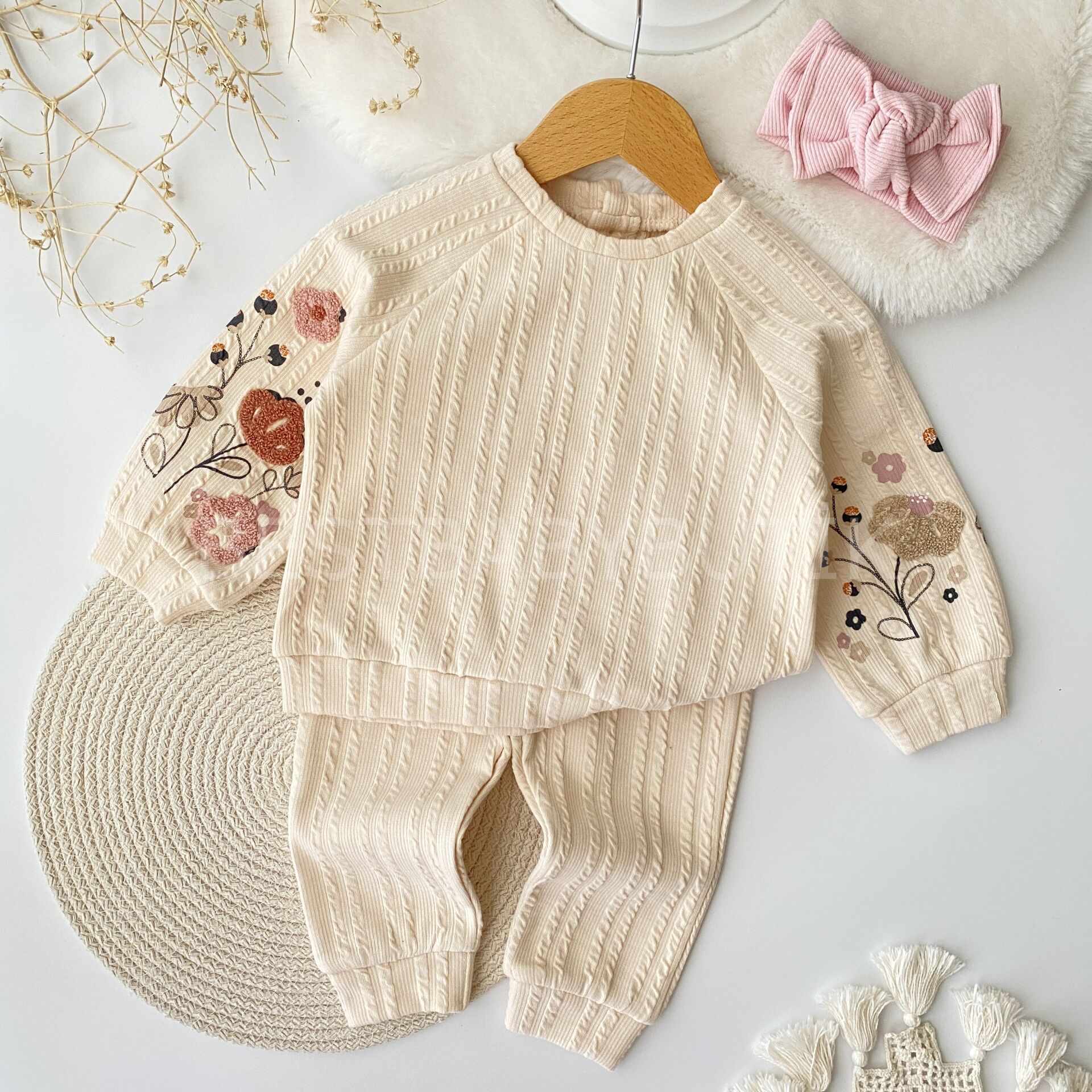 Nakışlı Balon Kol Süzene 2’Li Takım