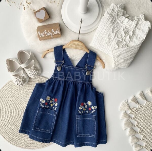 Premium Bahar Çiçekleri Robalı Kot Jile Ve Buklet Gömlek