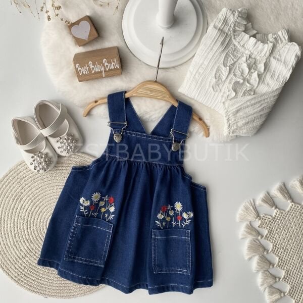 Premium Bahar Çiçekleri Robalı Kot Jile Ve Buklet Gömlek