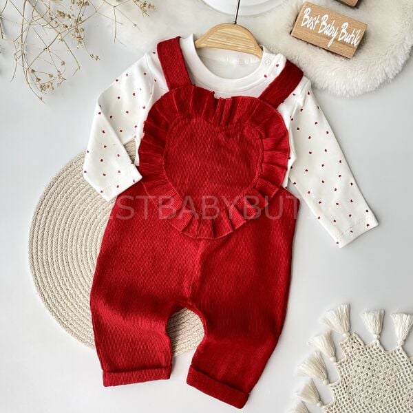 Lovely Kalpli Tişörtlü Kadife Tulum