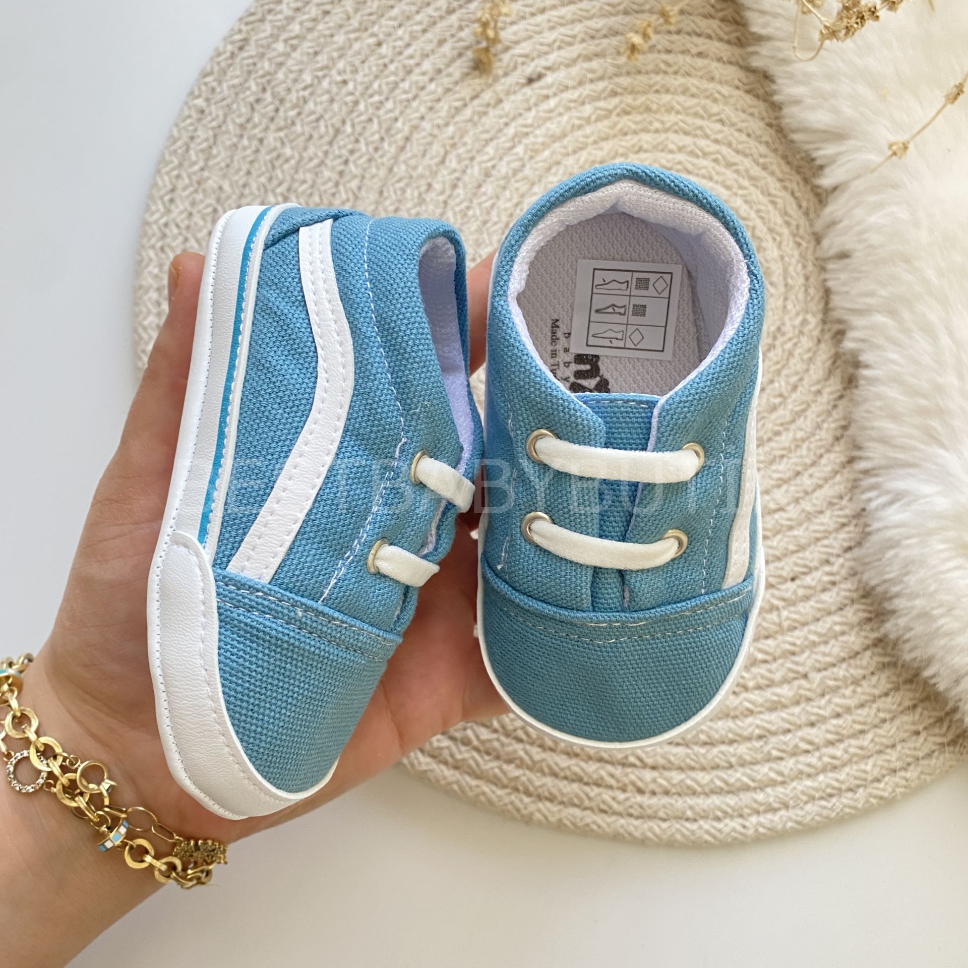 VANS MAVİ RENK KETEN YUMUŞAK SPOR AYAKKABI