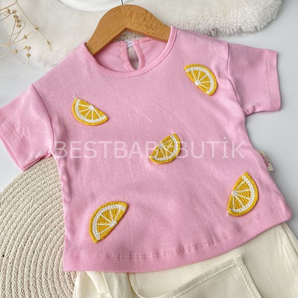 Limonlu Şort Etekli 2’Li Takım