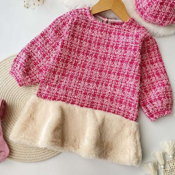 Paris Şapkalı Ve Çoraplı Kürklü Tüvit Elbise -ÖLÇÜLERE GÖRE ALINIZ.