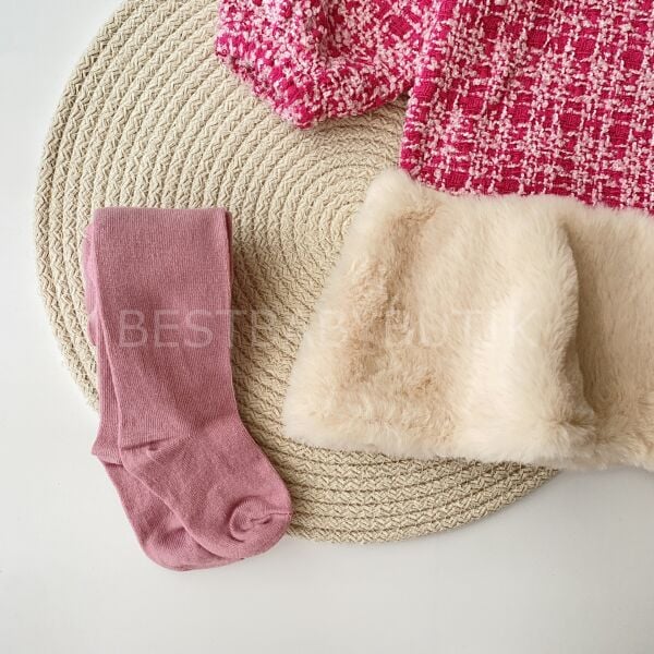 Paris Şapkalı Ve Çoraplı Kürklü Tüvit Elbise -ÖLÇÜLERE GÖRE ALINIZ.