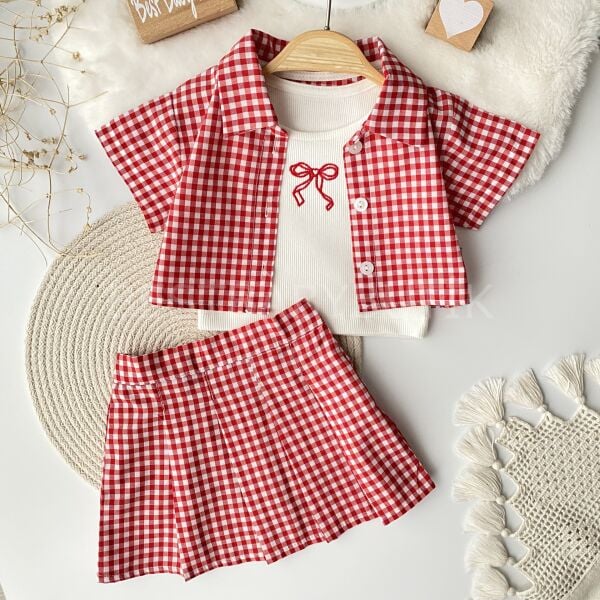 Miya Badili Pötikare Crop Gömlek Ve Etekli Takım (DAR KALIP)