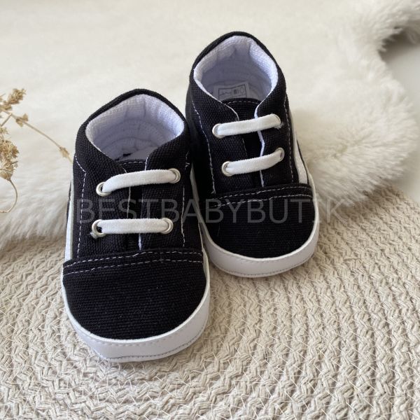 VANS SİYAH RENK KETEN YUMUŞAK SPOR AYAKKABI