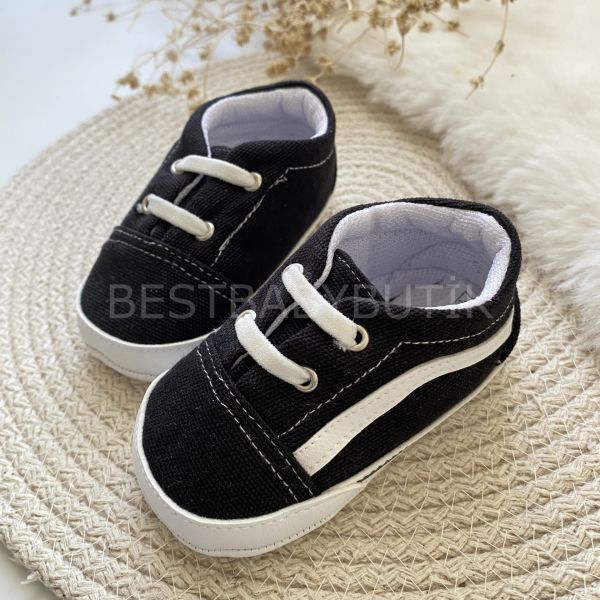 VANS SİYAH RENK KETEN YUMUŞAK SPOR AYAKKABI