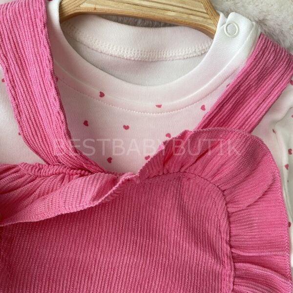 Lovely Kalpli Tişörtlü Kadife Tulum