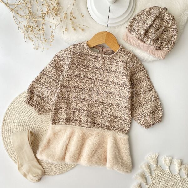 Paris Şapkalı Ve Çoraplı Kürklü Tüvit Elbise ÖLÇÜYE GÖRE ALINIZ!!