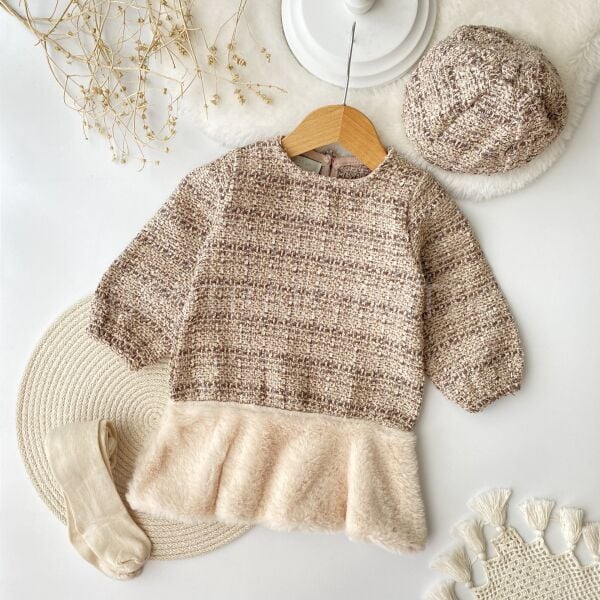 Paris Şapkalı Ve Çoraplı Kürklü Tüvit Elbise ÖLÇÜYE GÖRE ALINIZ!!