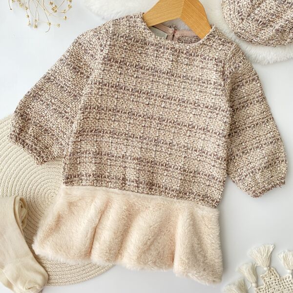 Paris Şapkalı Ve Çoraplı Kürklü Tüvit Elbise ÖLÇÜYE GÖRE ALINIZ!!