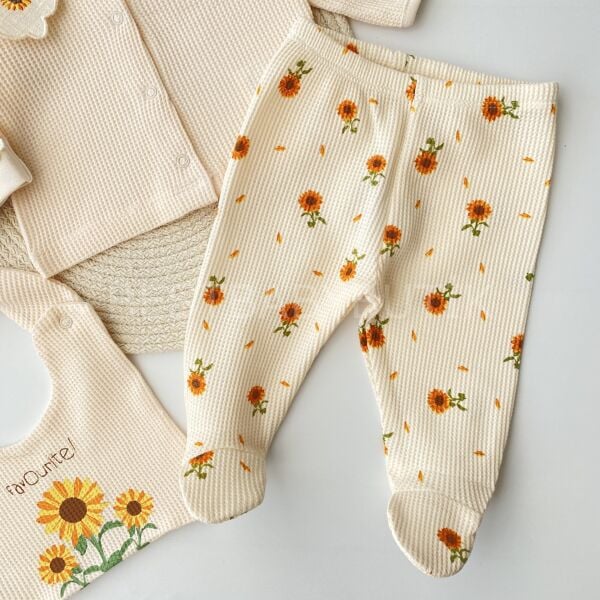 Ayçiçeği Yaka Detaylı 5’Li Hastane Çıkışı Seti