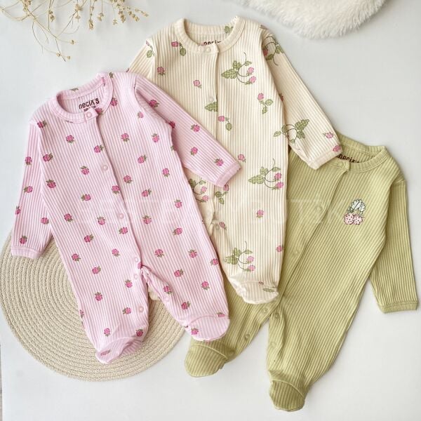 Ahududu Organik Baskı Detaylı 3’Lü Tulum Seti