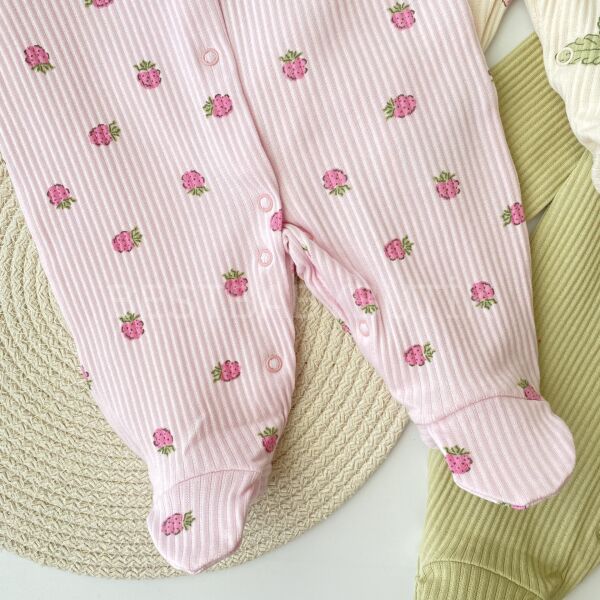 Ahududu Organik Baskı Detaylı 3’Lü Tulum Seti