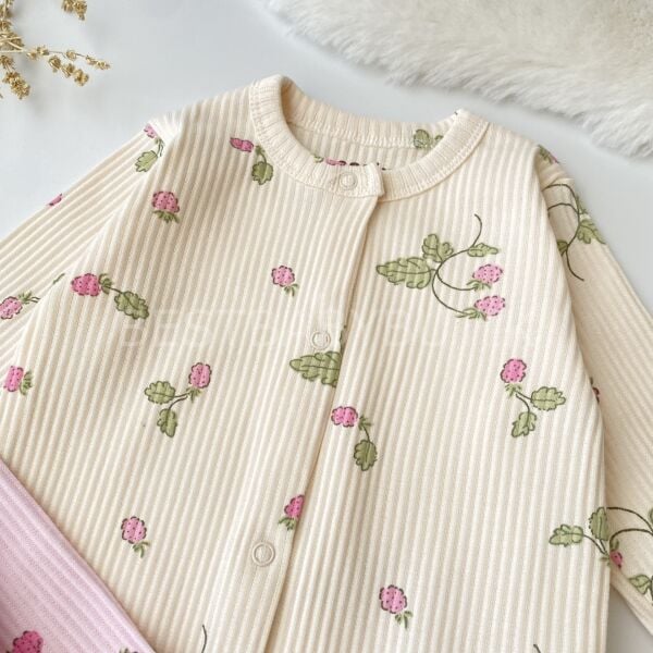 Ahududu Organik Baskı Detaylı 3’Lü Tulum Seti