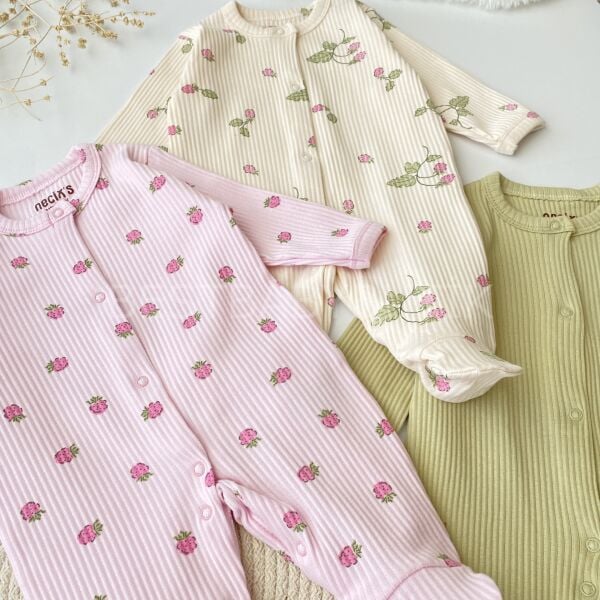 Ahududu Organik Baskı Detaylı 3’Lü Tulum Seti