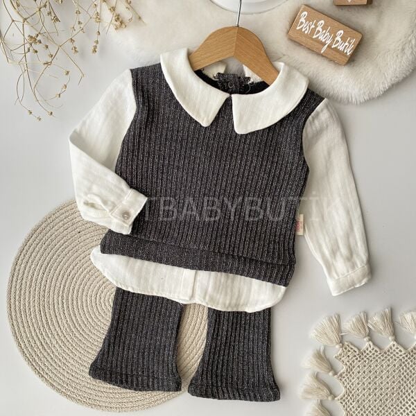 Henna Simli Müslin Kol Detaylı 2’Li Takım