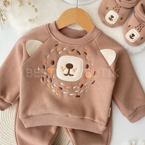 Ayıcık Panduflu Kışlık 3’Lü Takım