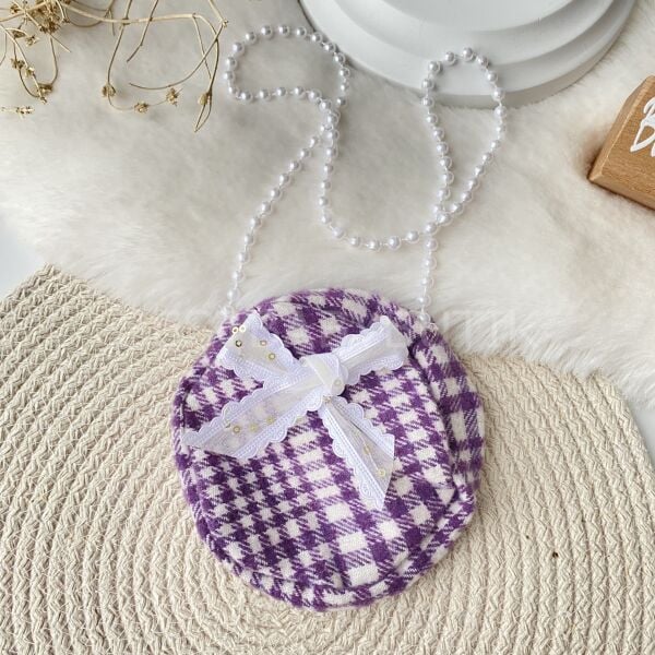 Viola Tütü Jileli Gömlek Ve İnci Çantalı 3’Lü Elbise Takımı