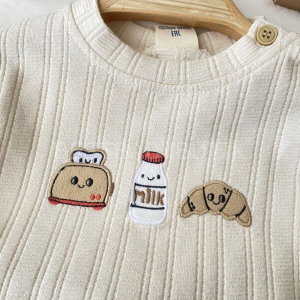 Milk Ve Kruvasan Aplikeli 2’Li Soft Takım 12AY