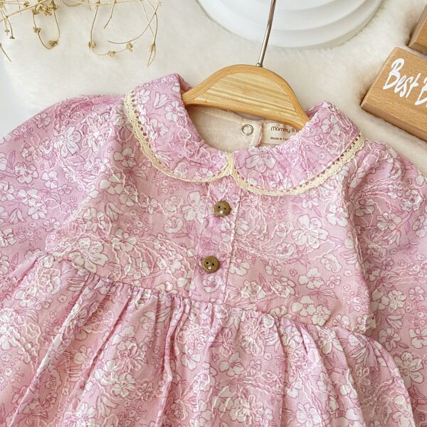 Fiyona Çıtır Çiçekli Katlı Elbise 3-6 AY