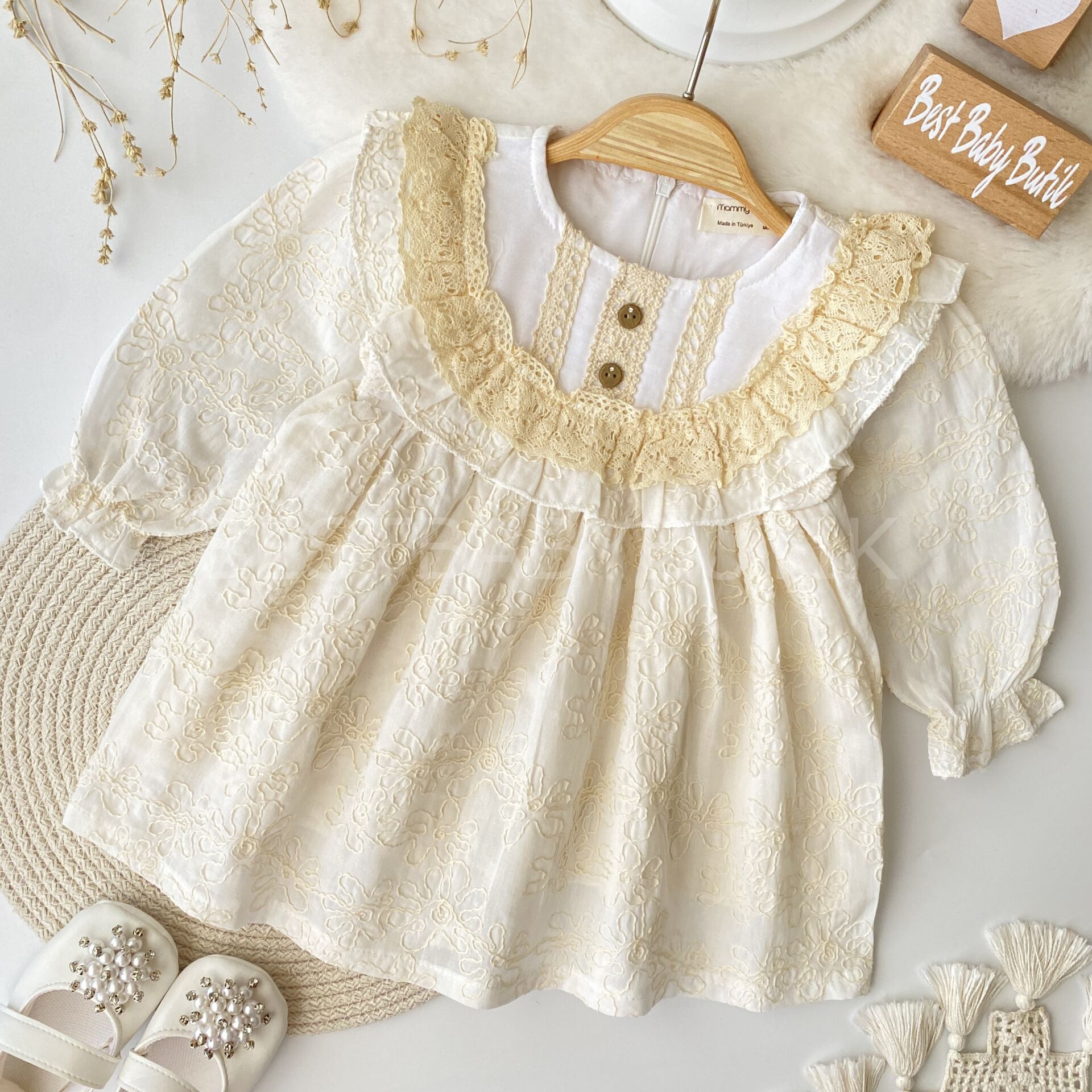 Maya Çıtır Çiçekli Katlı Elbise 18-24 AY