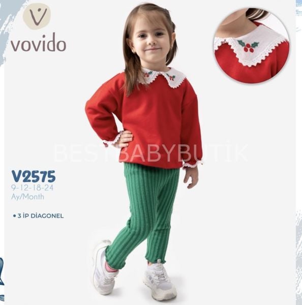 KOKİNA ÇİÇEĞİ BEBEK YAKA DETAYLI 2’Lİ TAKIM