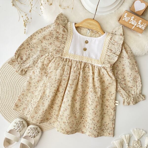 Lidya Minik Papatyalı Robalı Elbise