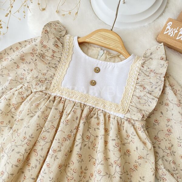 Lidya Minik Papatyalı Robalı Elbise 9-12 AY