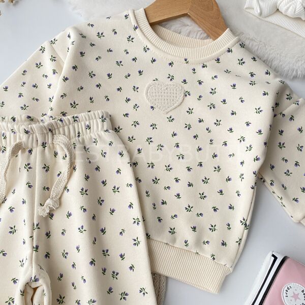 Premium Kalpli Minik Çiçekli 2’Li Takım