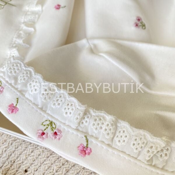 YENİ SEZON BE HAPPY FİSTO DETAYLI ÇİÇEK İŞLEMELİ 10 PARÇA HASTANE ÇIKIŞI SETİ