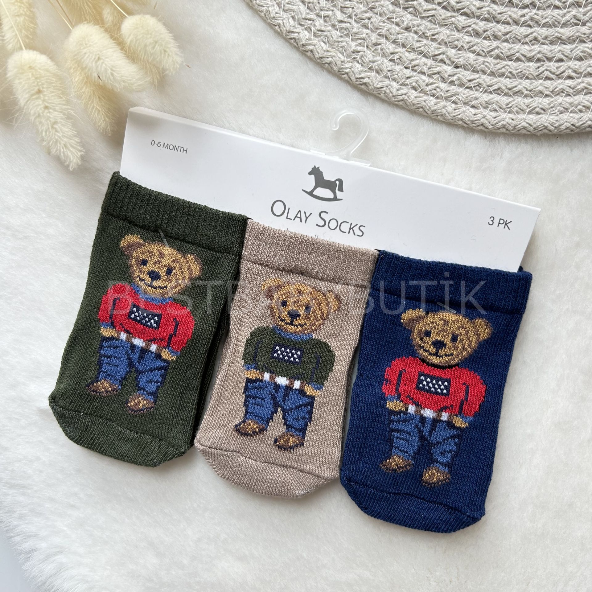 TEDDY BEAR  3’LÜ ÇORAP SETİ