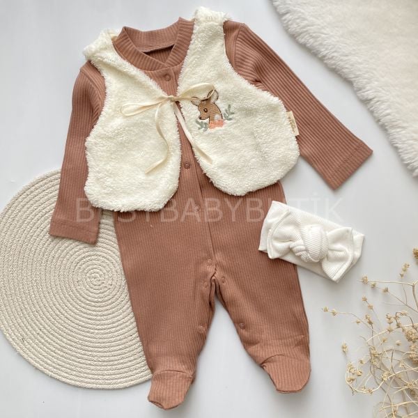 PONNY PELUŞ YELEKLİ TULUM